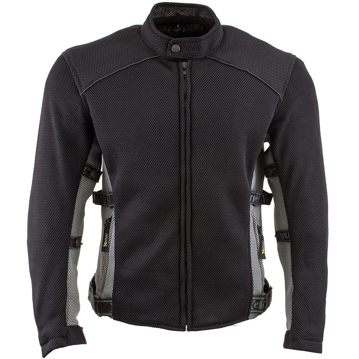 Xelement CF505 Black Advanced Tri-Tex Mesh Motorcycle Sports Jacket For Men with X Armor