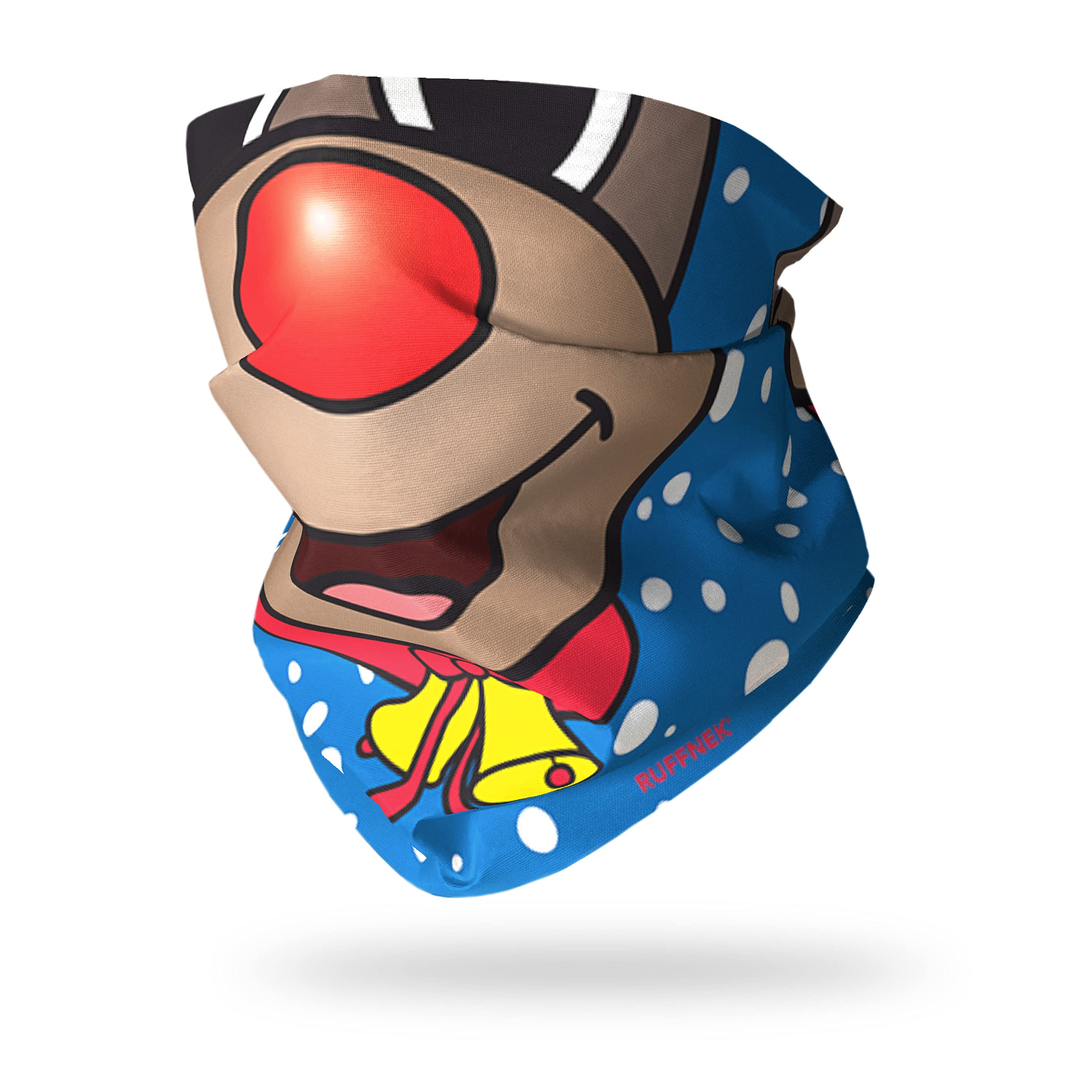 Ruffnek RUDOLPH REINDEER Multifunctional snood tube scarf - One Size, for Running Cycling Reindeer Run