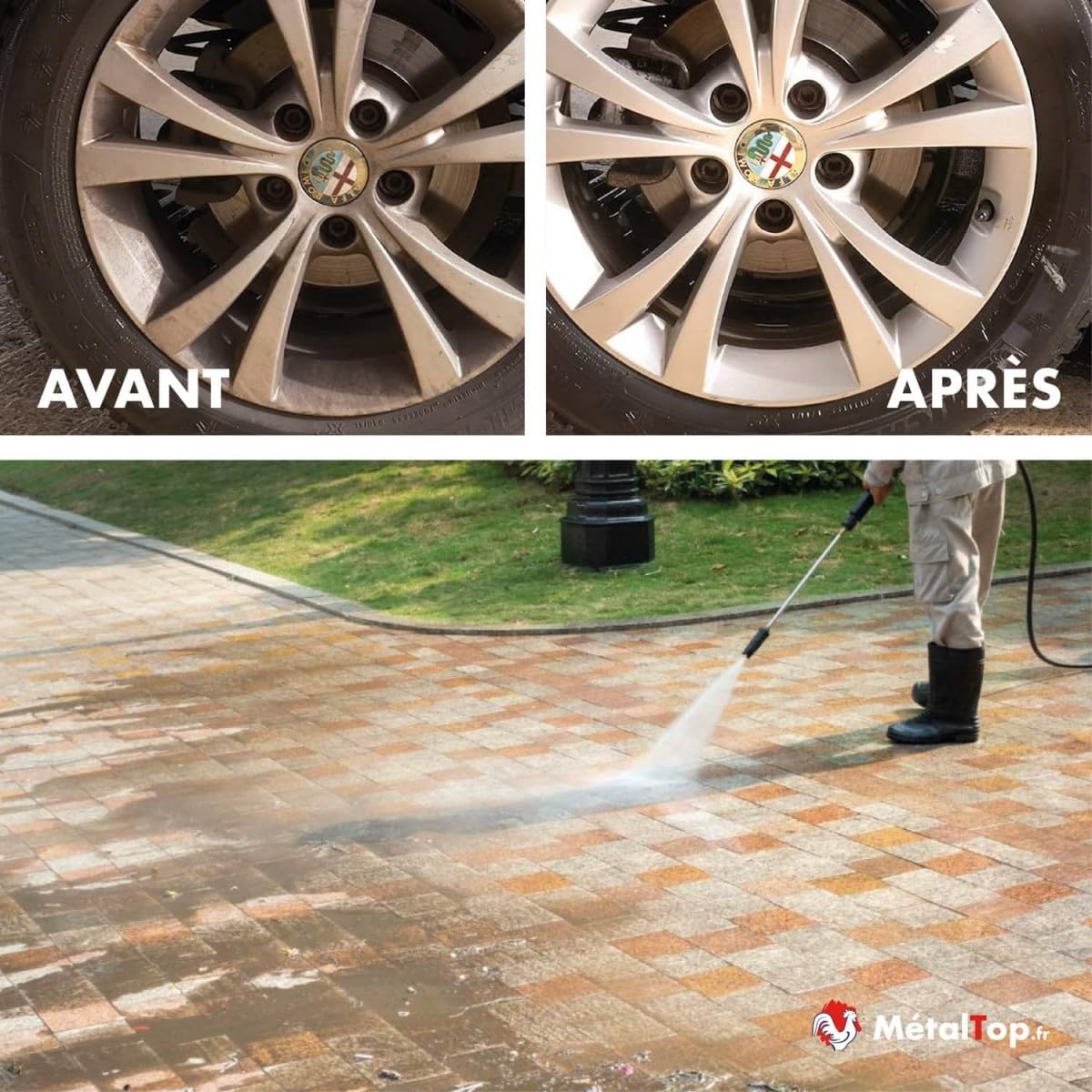 Métaltop - Degraissant Industriel - 5 L - Diluant dégraissant professionnel pour moteur, jante, carrosserie, chaine, etc