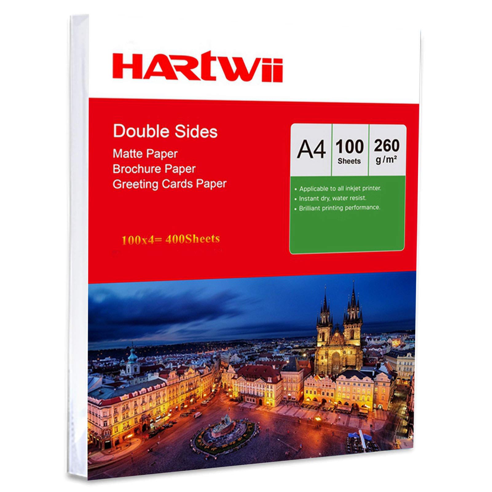 A4 Both Sides Matt Matte Photo Paper 260Gsm - Inkjet Paper Photography Paper Printing Uinkit - 400Sheets