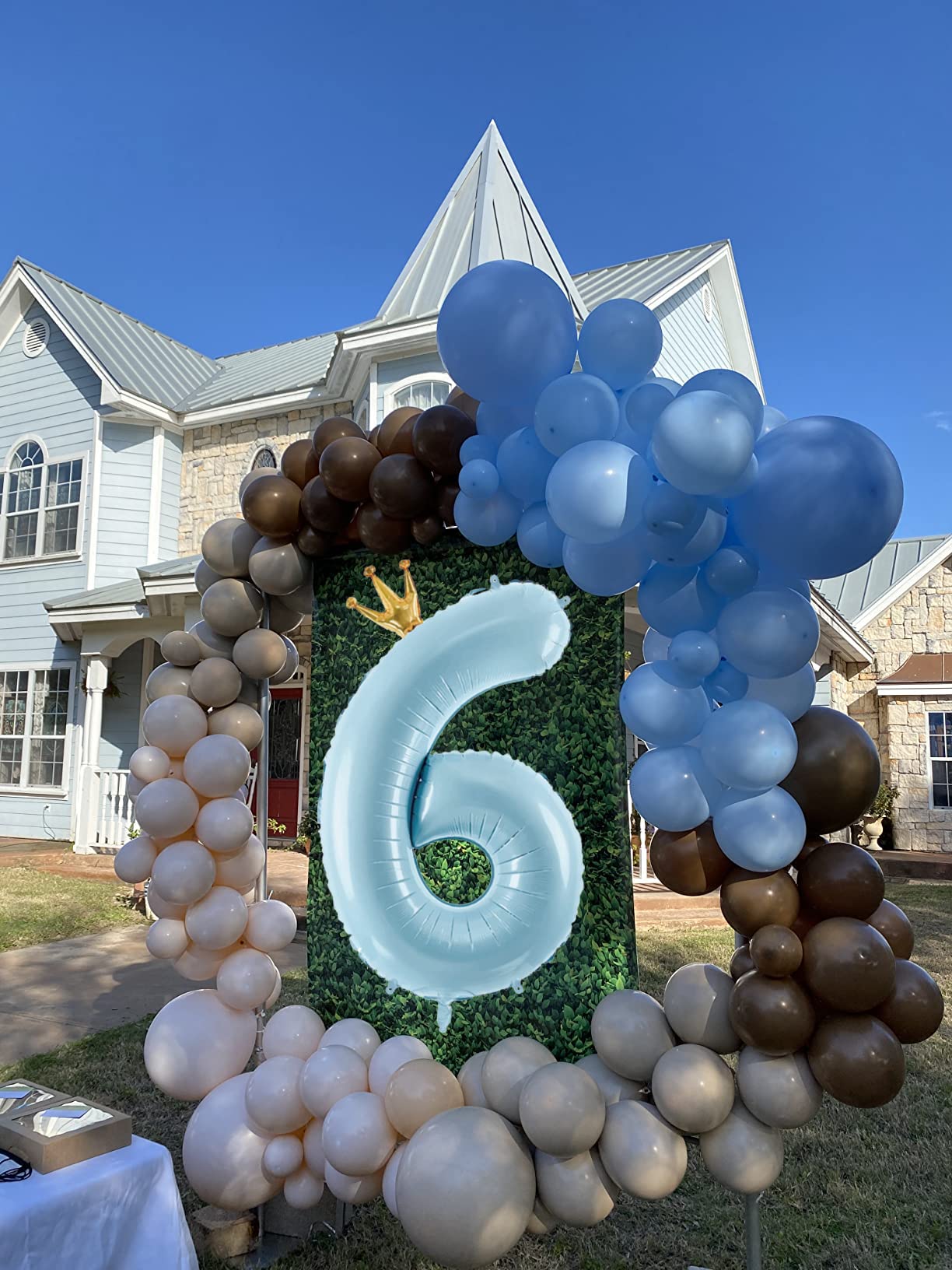 Gifloon 40 Inch Number 6 Balloon - Turquoise Foil Birthday Decoration For 6th Birthday Parties