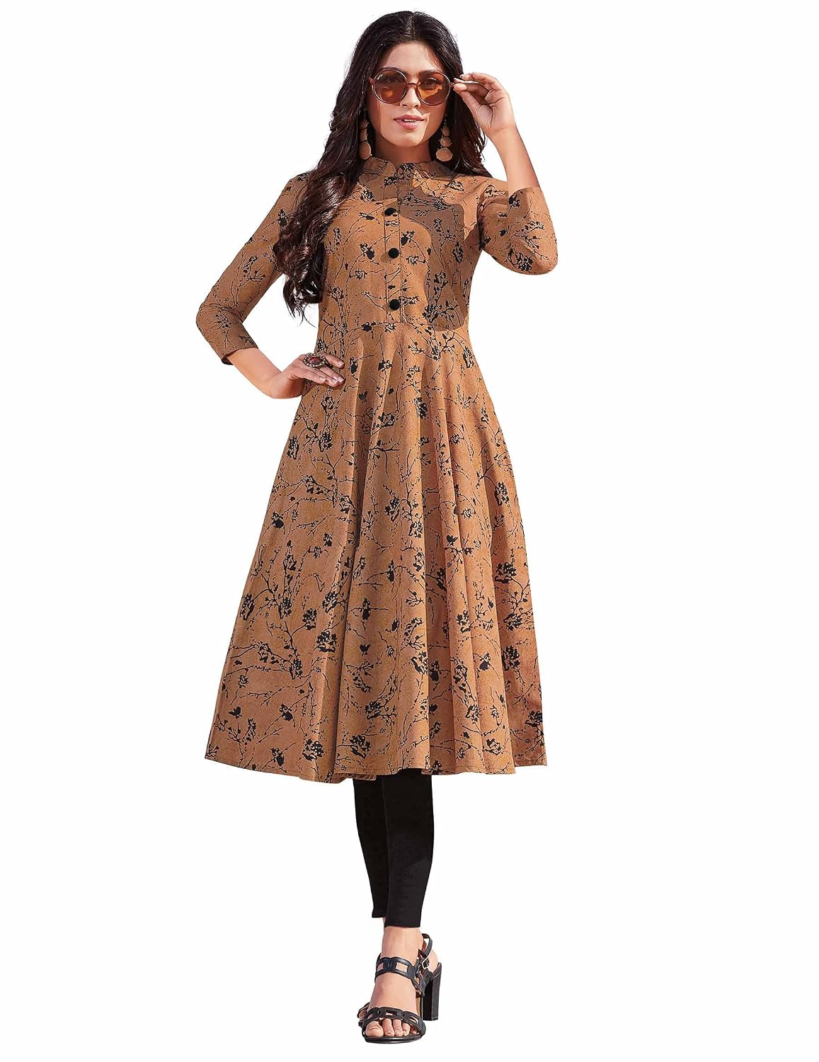 Miraan Women’s Cotton Regular Fit Casual Printed Readymade Regular Kurti (Sankurti830)