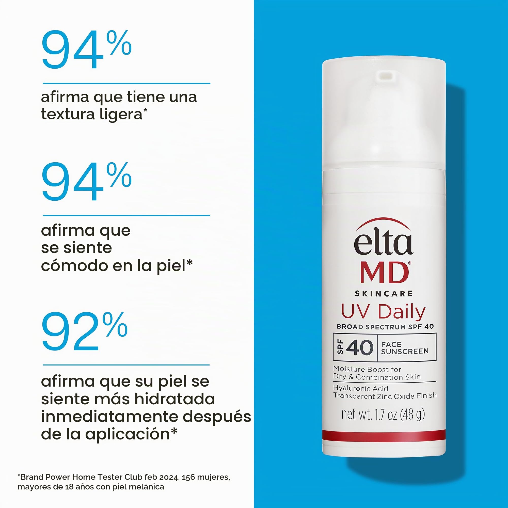 EltaMD UV Daily Moisturizing Facial Sunscreen SPF 40 - For Normal, Combination & Post-Procedure Skin 48g/1.7oz