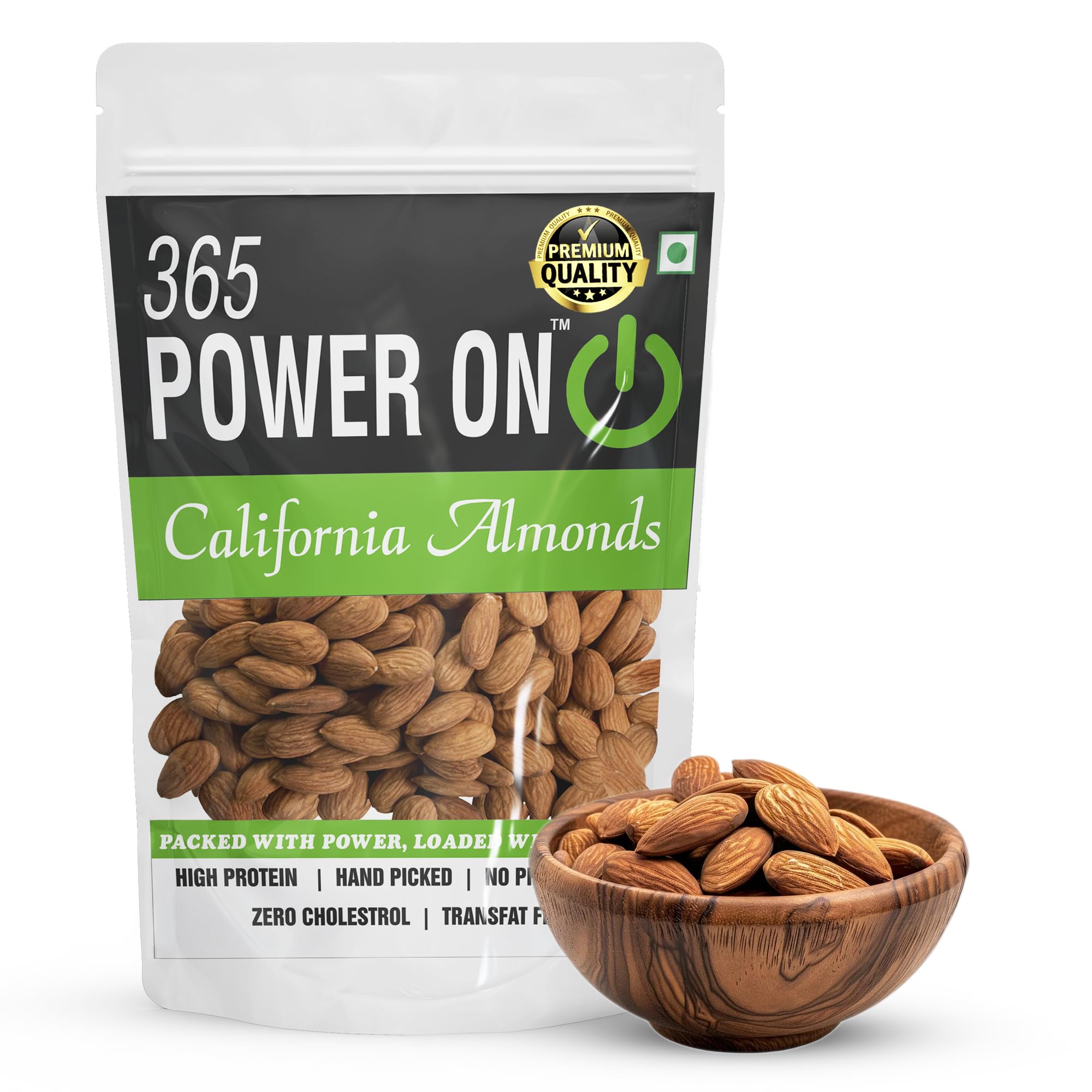 365 Power On 100% Natural Premium California Almonds, High in Fiber, Badam Giri, Rich in Protein, Raw Almonds, Nuts & Dry Fruits (500G) (B0DCZK9QDQ) Amazon Price History, Amazon Price Tracker