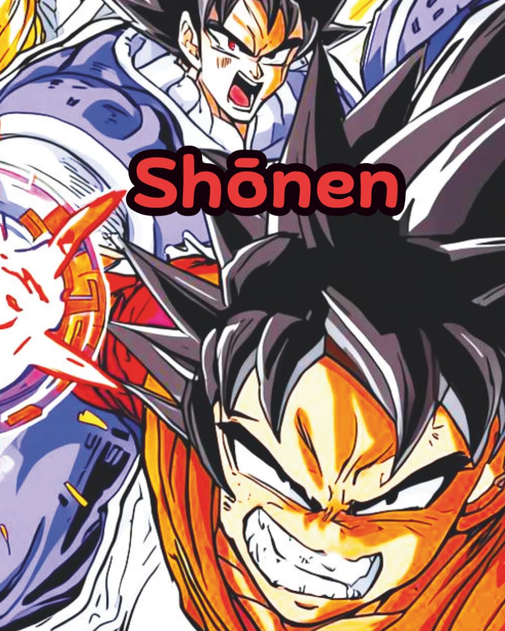 Shōnen: Shōnen colouring book is a specific genre of anime and manga (culture's and traditions)