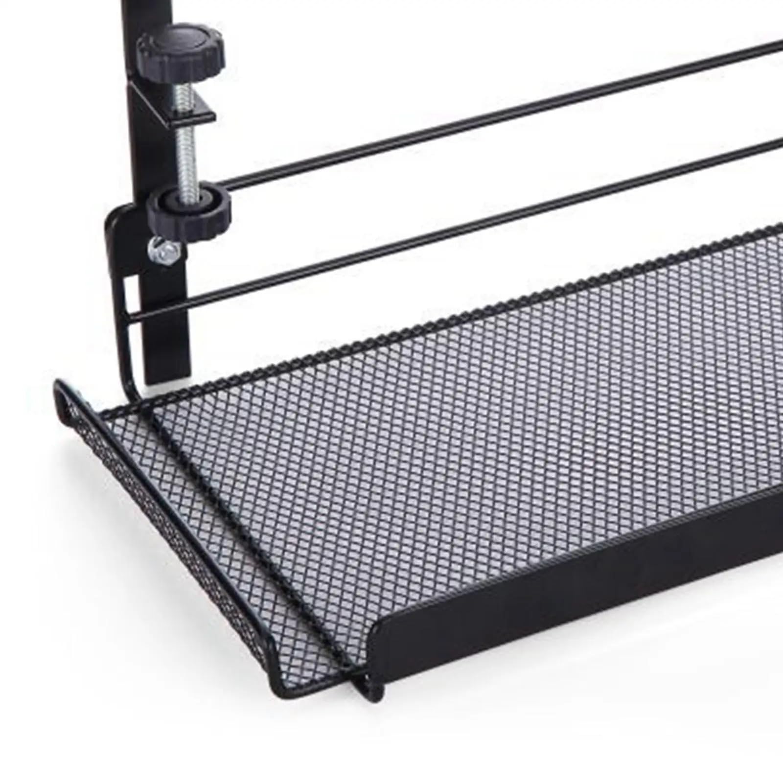 Vassoio for la gestione dei cavi sotto scrivania in metallo | Gestione dei cavi sotto la scrivania in metallo nero 36,5 x 20 x 17,5 cm: nessun organizer for fili da trapano