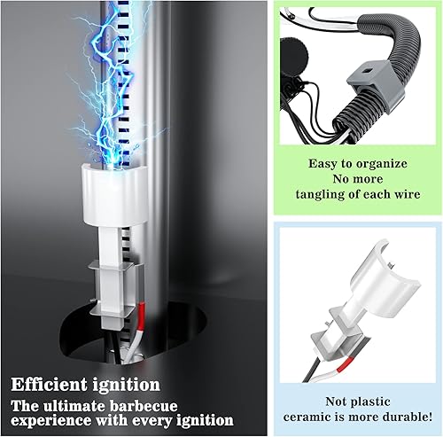 Miniatura 4 de GRISUN 69851 Kit de encendido de repuesto para Weber Spirit I & II 220320330335 (controles montados en el puente) para Weber Spirit GS4 II Parts