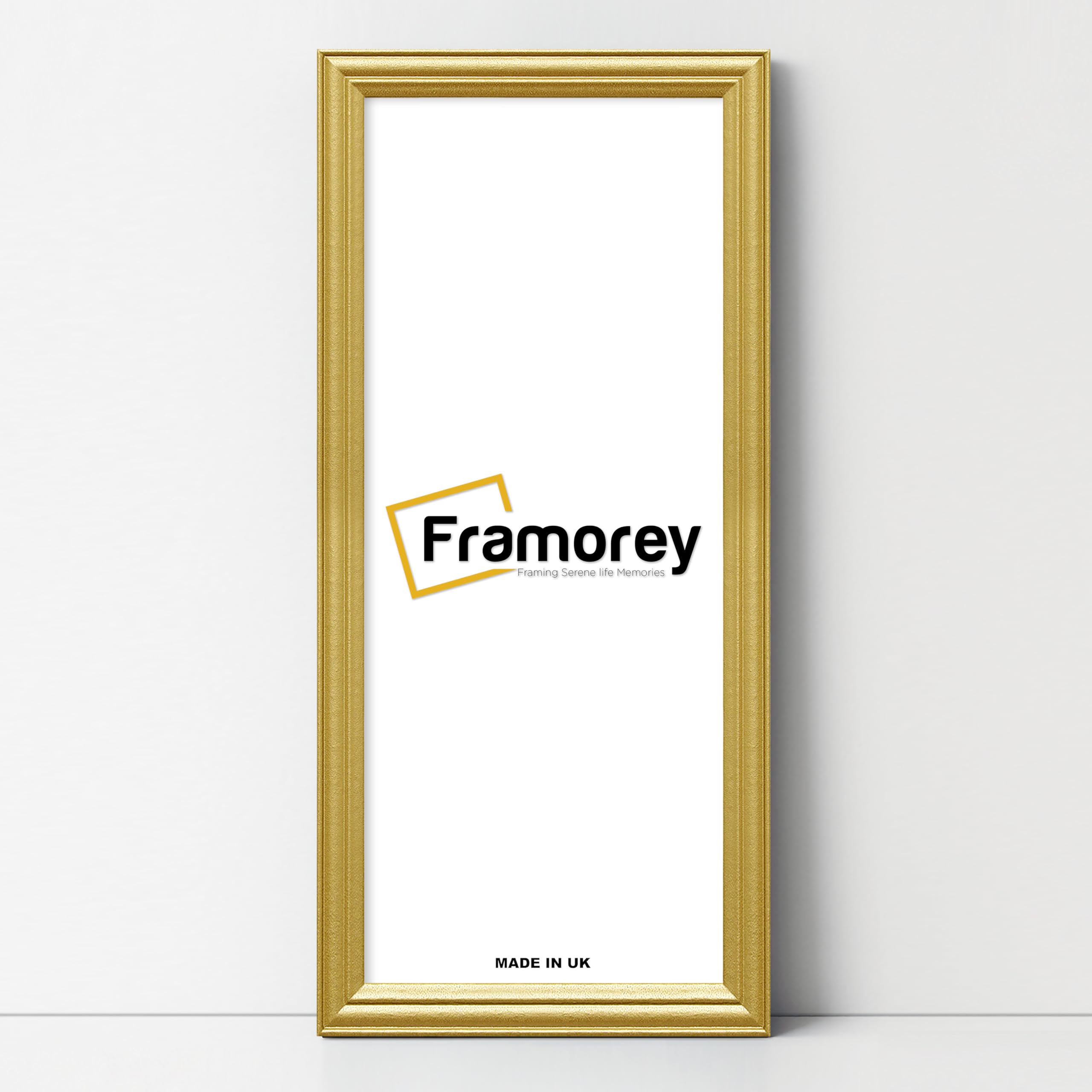 FRAMOREY Panoramic Style Gold Picture Frame, 15x5 Inch Size Photo Frames, LW Antique Poster Frame, Wall Hanging Oxford Frames, Photo Print Frame