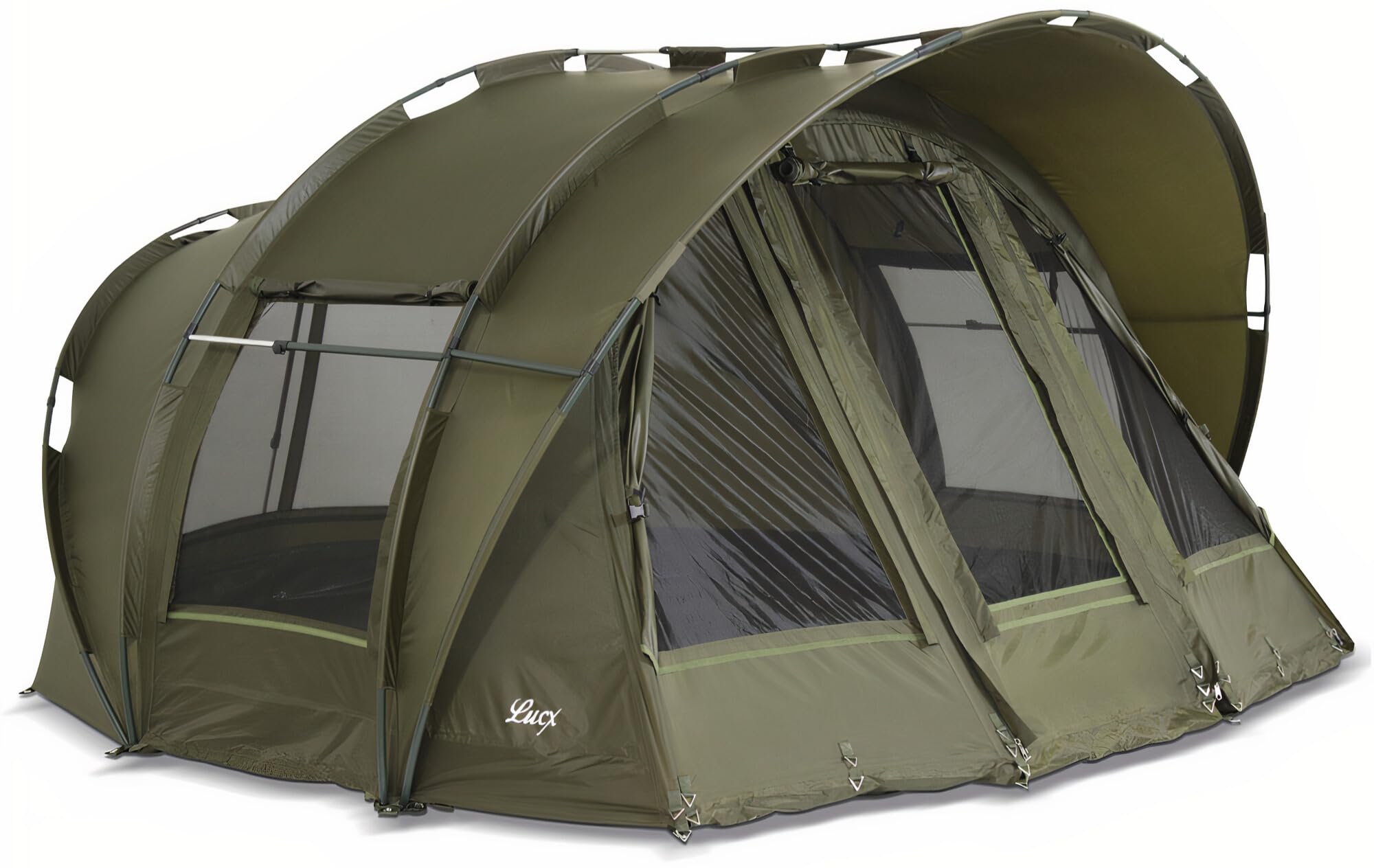 Lucx Leopard 1-3 Person Fishing Bivvy Tent, Olive Green, 4 Season, Waterproof, 15kg