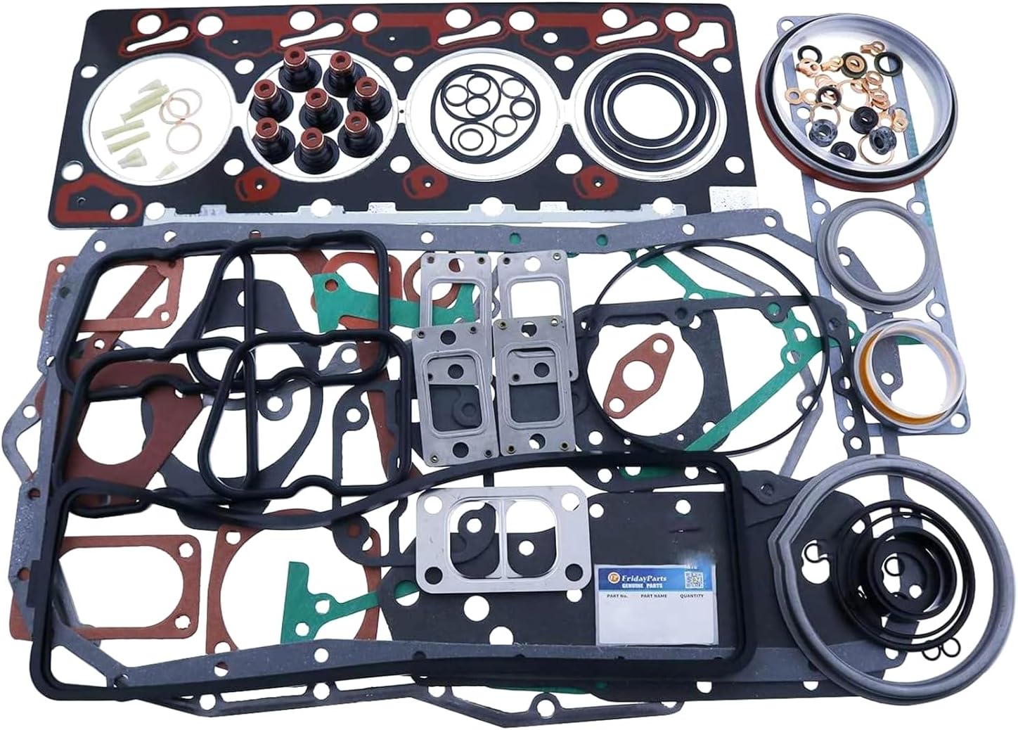 B4.5 Engine Full Gasket Kit with Head Gasket Replacement Suitable for Cummins 4B 3.9 QSB 3.9 QSB 4.5 and B4.5C Engines 4089648