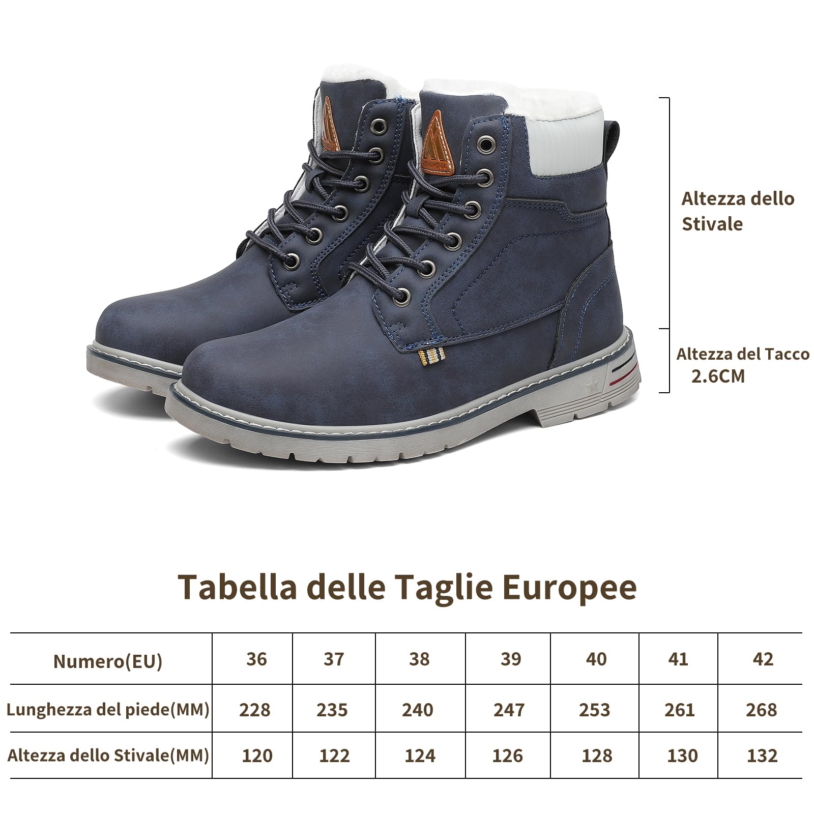 Mishansha Stivali Donna Invernali Caldo 36-42 EU | Scarpe da Neve, Scarponcini, Antiscivolo, Imbottiti, Comode, Trekking, Escursionismo, Spostamenti Quotidiani