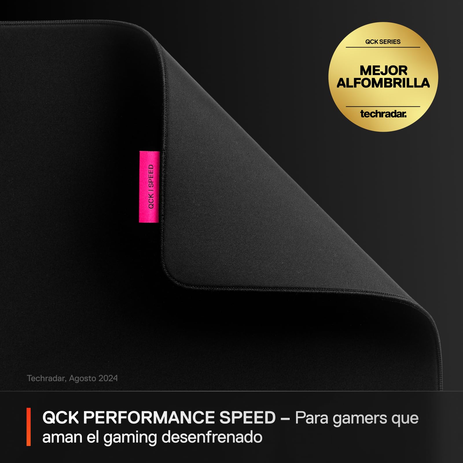 SteelSeries Alfombrilla QcK XL Performance Speed - Densidad y Deslizamiento - Costura Suave - Base de Neopreno - 900x400 mm - FPS/MOBA/RTS/MMO
