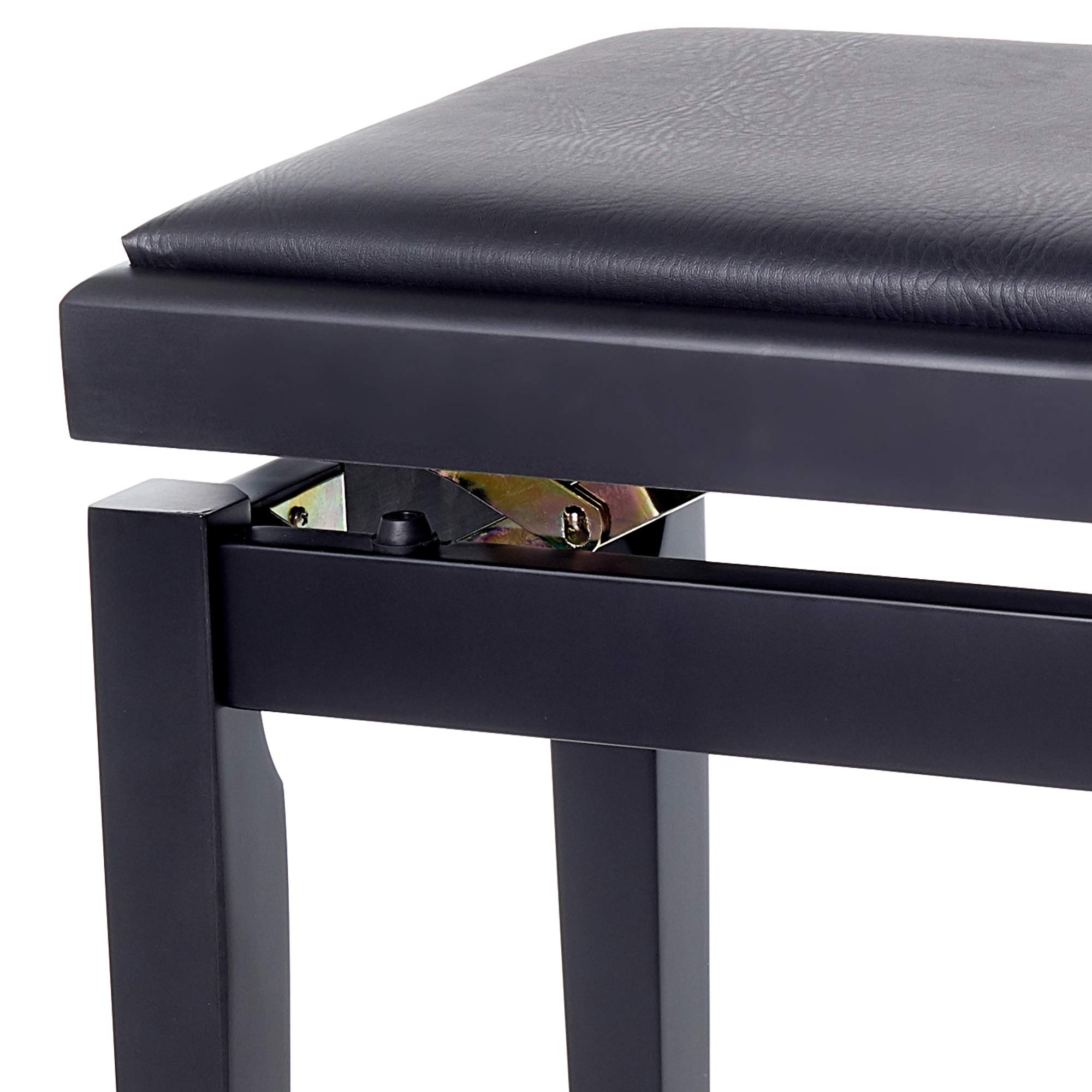 Bespeco SG101BSSN Panchetta in Legno per Pianoforte con Struttura Nero Satinato e Seduta in Similpelle Nera