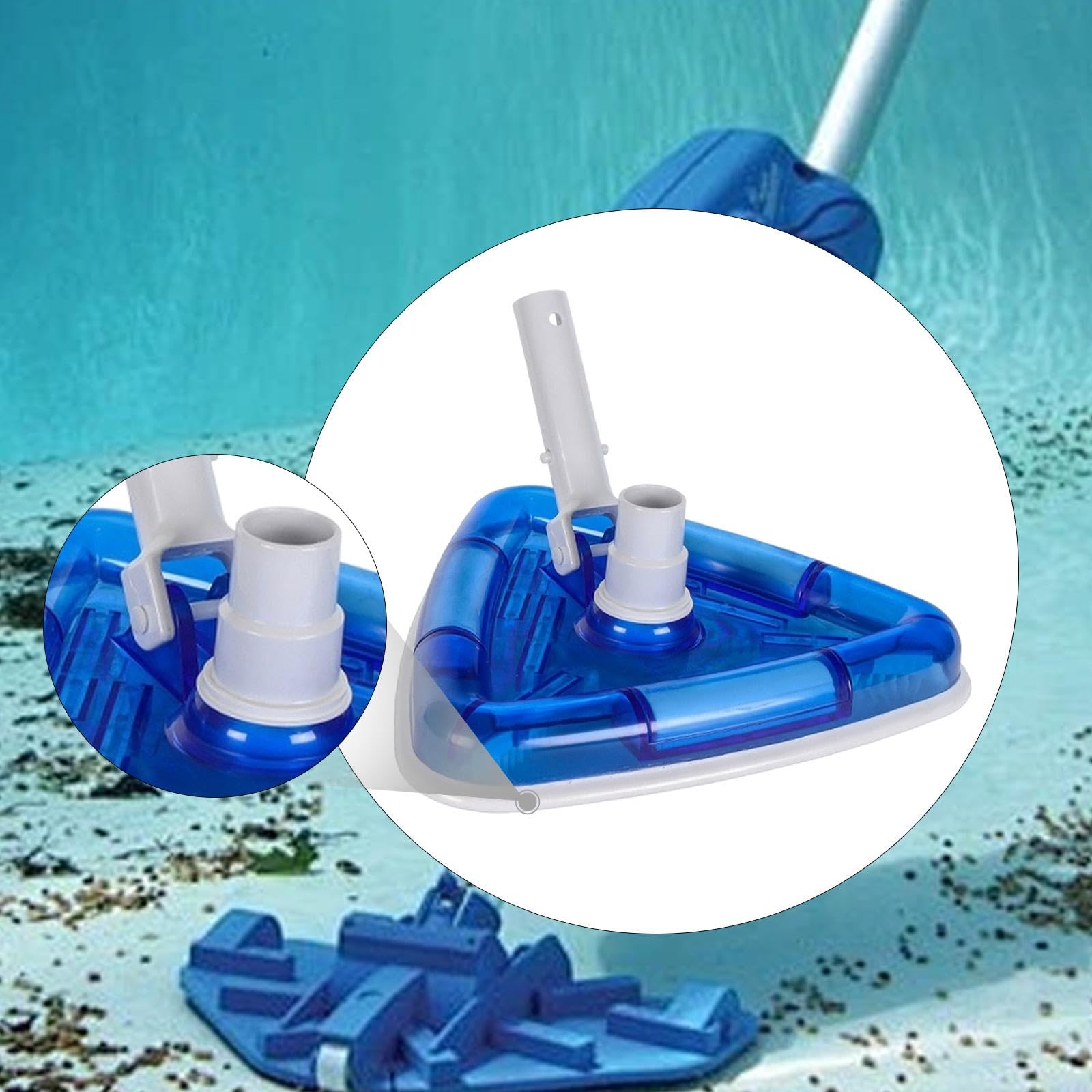 Testa di Aspirazione Triangolare per Piscine in Vinile con Accessorio Professionale Trasparente