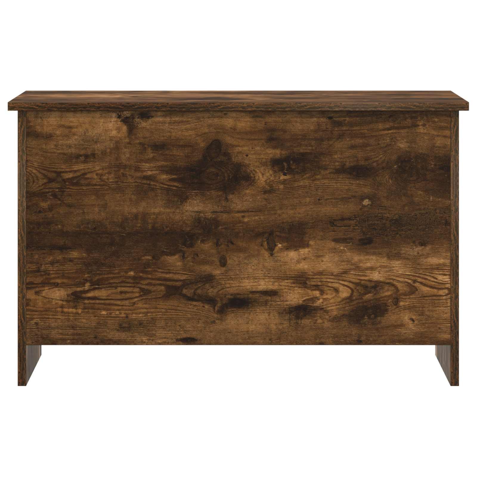Aufbewahrungstruhe Geräucherte Eiche 80 x 40 x 50 cm | Aus Holzwerkstoff, rechteckiges Design, einfache Montage, pflegeleicht mit feuchtem Tuch