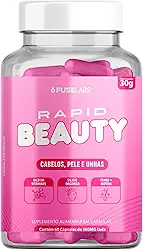 Rapid Beauty FuseLabs – Suplemento Feminino para Cabelos Fortes, Unhas Resistentes e Pele Radiante – 60 Cápsulas