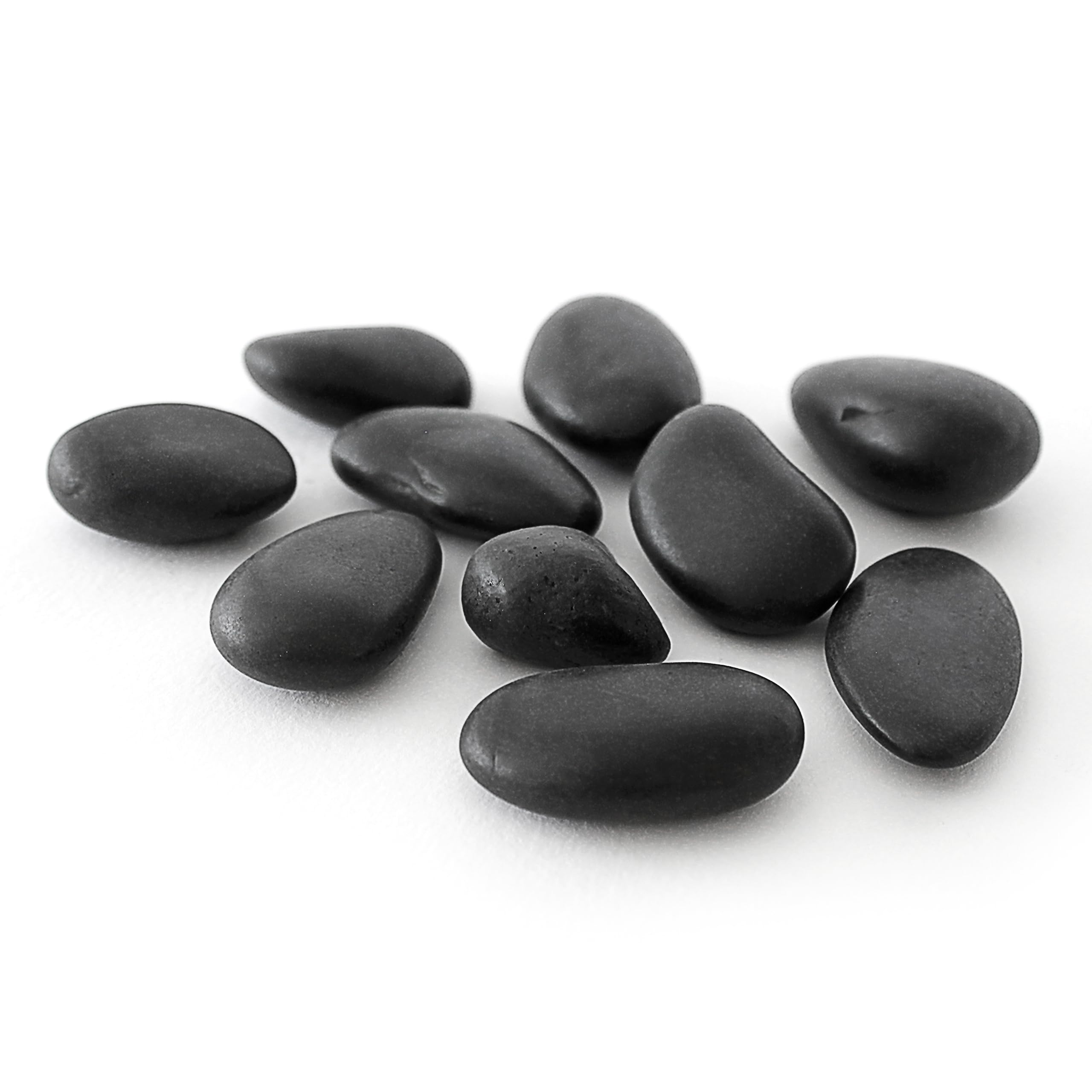Rainbow Eco Play Natural Pebbles, Black Polished for Painting, Decorative Stones for Arts and Crafts