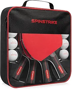 Ping Pong Paddles Set of 4 - Pro Quality Table Tennis - Ping Pong Set with (4) Ping Pong Paddles and Balls (8) Count - 4 Player Table Tennis Racket Set - Ping Pong Paddle Set of 4 for Pingpong Night