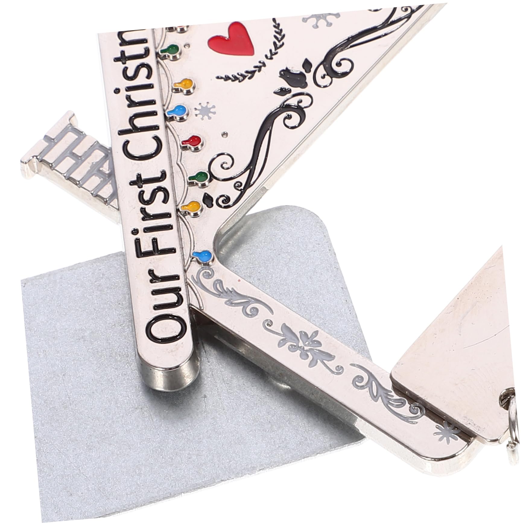 PRETYZOOM 3st Weihnachtsfotorahmen Personalisierte Anhänger Christbaumkugel Neue Hausschmuck Für Weihnachten Weihnachtsbilderrahmen-anhänger Gedenkdekorationen Diy Anhänger Silver Metall