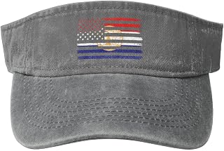 US and Richmond County Flag Sun Visor Hats for Women Men Adjustable Empty Top Sports Sun Hats Golf Cap