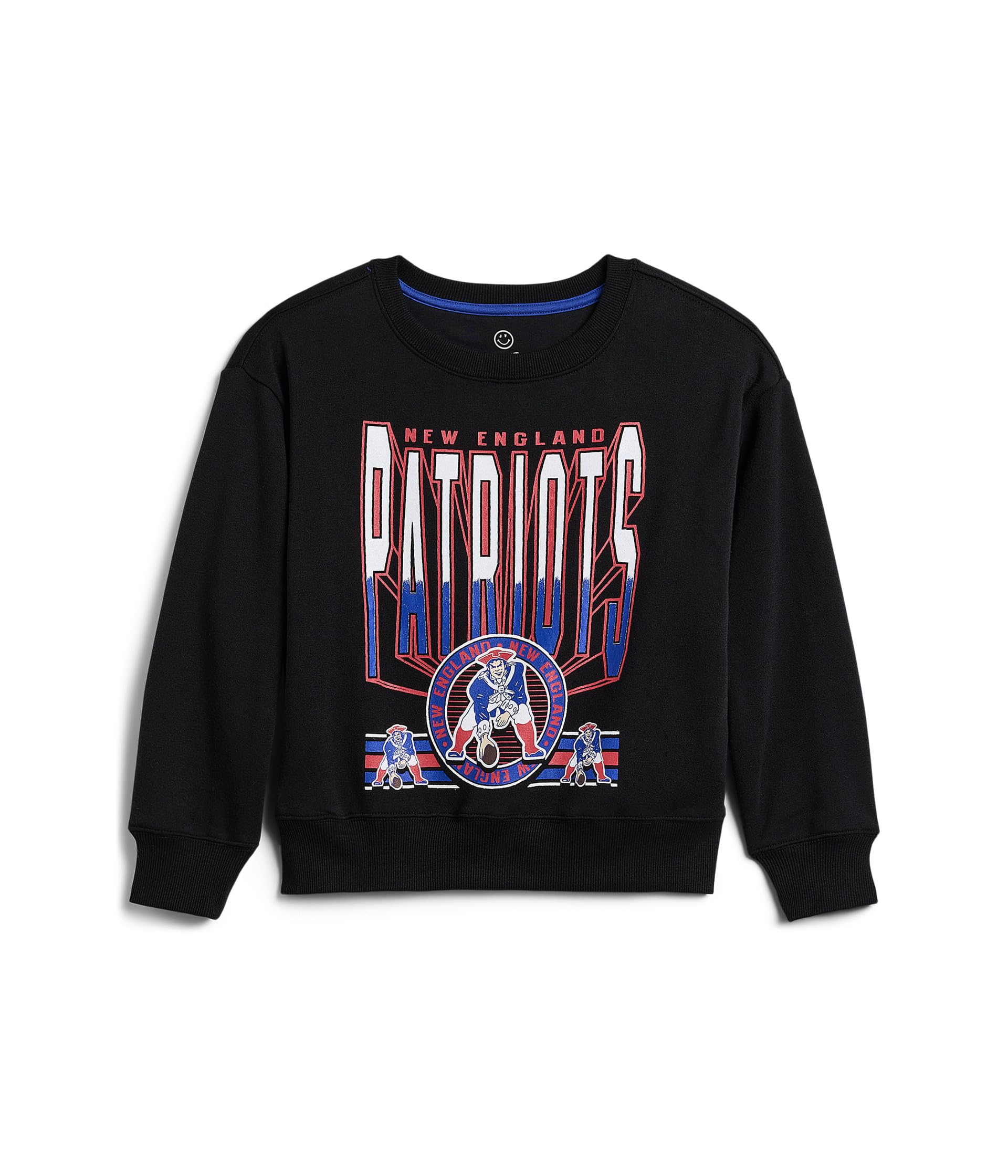 NFL New England Patriots Drop Shoulder Crew Fleece (Little Kid/Big Kid)