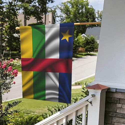 Miniatura 8 de Silk Style Flag Of The Central African Republic Garden Flag 28"x40" Inch Double Sided Garden Flags Home Lawn Outdoor Decor Flags Party Banner