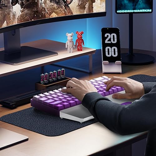 Miniatura 7 de SELORSS Reposamuñecas acrílico para teclado, soporte de muñeca para teclado de aleación de aluminio CNC, logotipo personalizado, almohadilla para