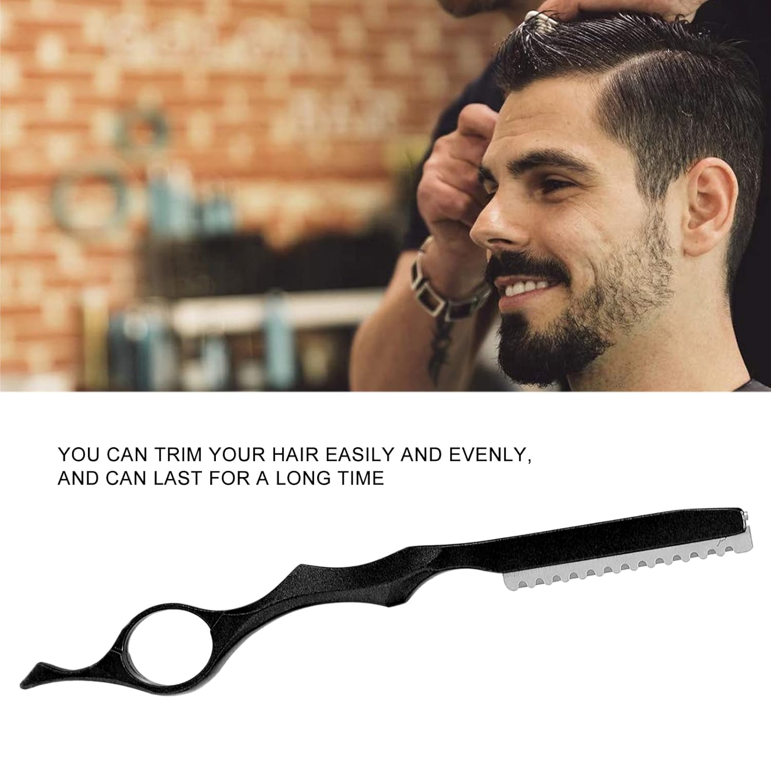 Thinning Hair Styling Professional Hair Styling Trimming Knife Texturizing Cutting (6 colors for your choice)(black)