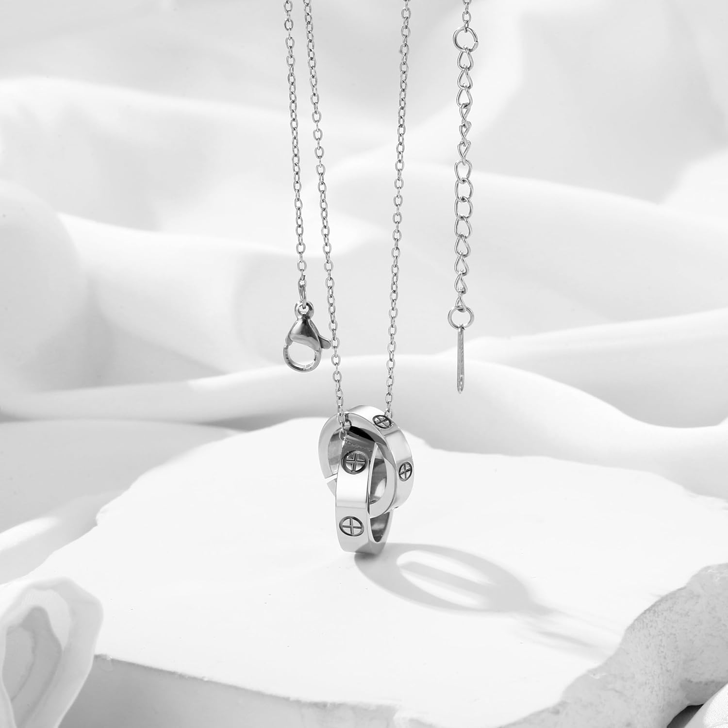 18K Heart-Shaped Necklace,Cross Pendant | Cute and Exquisite Women's Love Pendant Necklace , Women Dainty Jewelry Valentines Day for Women Teen - Image 2