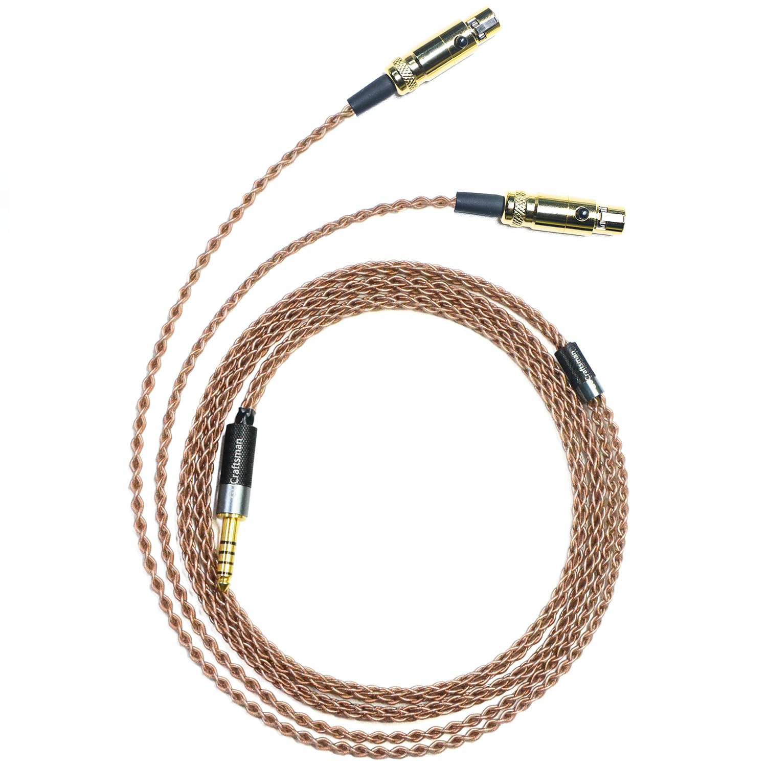 GUCraftsman Upgrade-Kabel aus 6N Einkristall-Kupfer für Audeze LCD-X, LCD-XC, LCD-2, LCD-3, LCD-5, LCD-MX4, MM-500, GRADO HP100 SE, Signature S750, Kennerton Thekk, Vali Kopfhörer (6,35 mm Stecker)