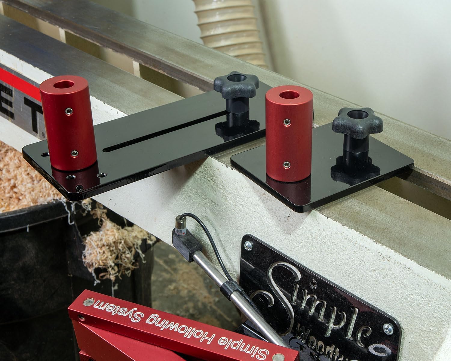 Simple Woodturning Tools Extended base plate for longer tool reach for outside turning of wood or resin lathe projects such as bowls or vases (Plate with Mounting Hardware)