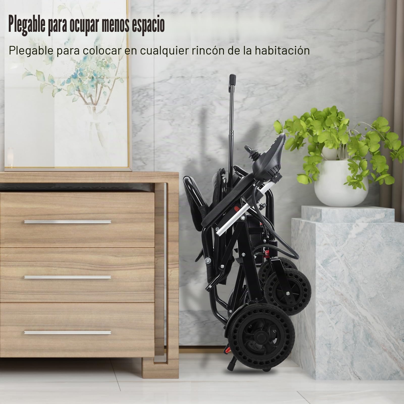 Silla de ruedas eléctrica plegable ligera para adultos, sillas de ruedas eléctricas de 500W, alcance de 19 km, sillas de ruedas motorizadas eléctricas, plegado en un segundo, silla de ruedas eléctrica