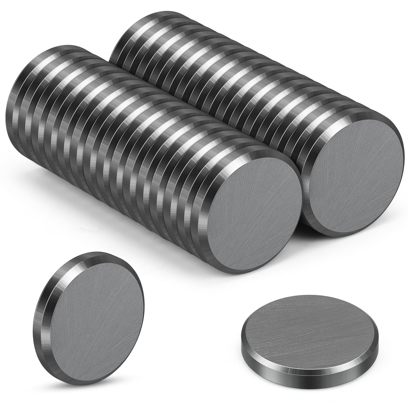 Wukong 30 Pack Ferrit Magnets - Strong, 30×5mm Black & Whiteboard Magnets for Crafts Notice Board and Office (1.18×0.02in)