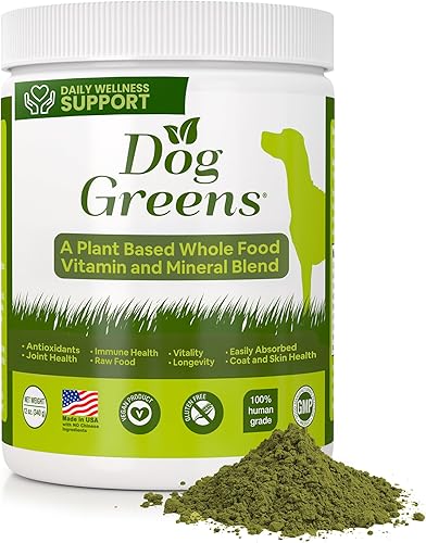 Dog Greens - Suplemento orgánico y salvaje de vitaminas y minerales cosechados para perros - Añadir a la comida casera para perros alimentos crudos Dog Greens - Suplemento orgánico y salvaje de vitaminas y minerales cosechados para perros - Añadir a la comida casera para perros alimentos crudos