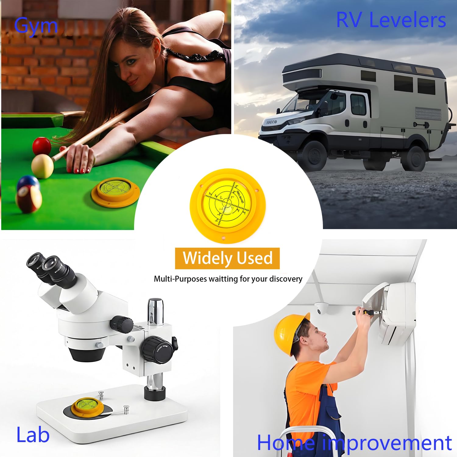 UMEI High Precision Horizontal Bubble Cardan Level Horizontal Bubble Band Horizontal Ball Horizontal Bead Leveler Accuracy 15'/2 (6010mmNoctilucent