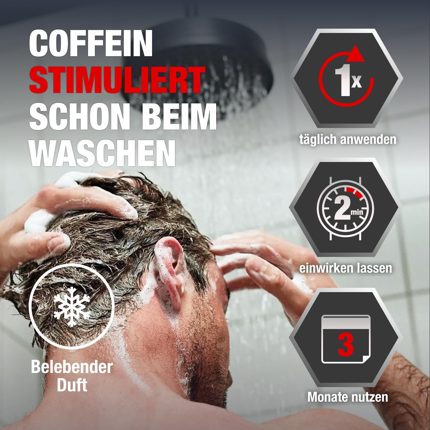Alpecin Szampon z kofeiną C1 – 6 x 250 ml – przeciw dziedzicznemu wypadaniu włosów | odczuwalnie więcej włosów | wzmacnia cebulki włosów i porost włosów | pielęgnacja włosów dla mężczyzn Made in Germany
