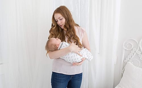 Miniatura 6 de SwaddleDesigns Manta para envolver con envoltura ajustable, juego de 3, pequeño erizo, color negro