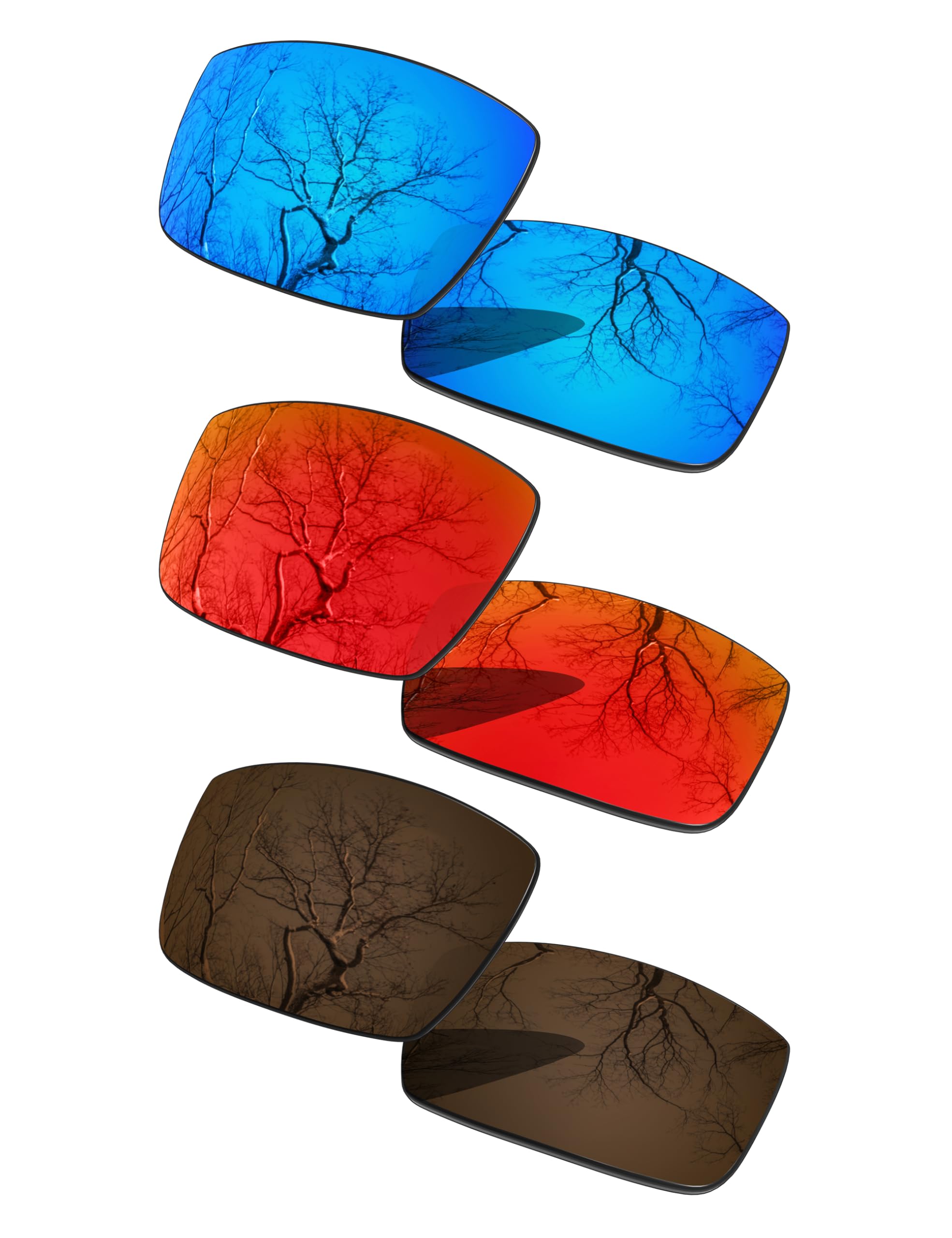 3 Pair Polarized Replacement Lenses for Oakley Gascan OO9014 Pack