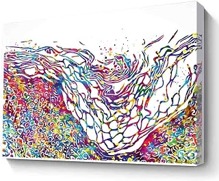 MBARE Watercolor Canvas Wall Art,Dermatology Art Watercolor Print Fungal Histology Science Epidermis Nail Disease Dermatology Medical Art Dermatologist Clinic Decor~-16"X24" Canvas Print With Frame