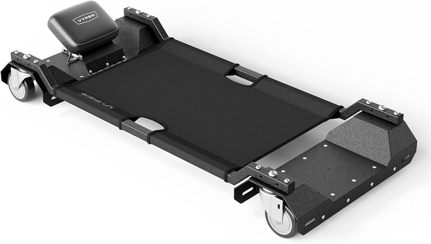 Vyper Lay-Down Automotive Creeper - Made in USA - 46", 400 lb Capacity with Puncture Proof Fabric and Adjustable Headrest, Comfortable, Heavy Duty Mechanics Creeper