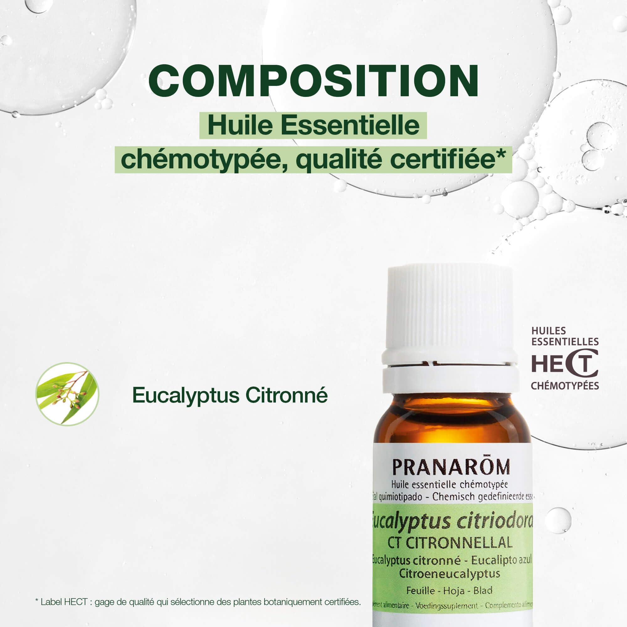 PRANAROM - Eucalipto Azul BIO - Aceite Esencial Quimitipado - Músculos y Articulaciones - 100% Puro y Natural - HECT - 10 ml