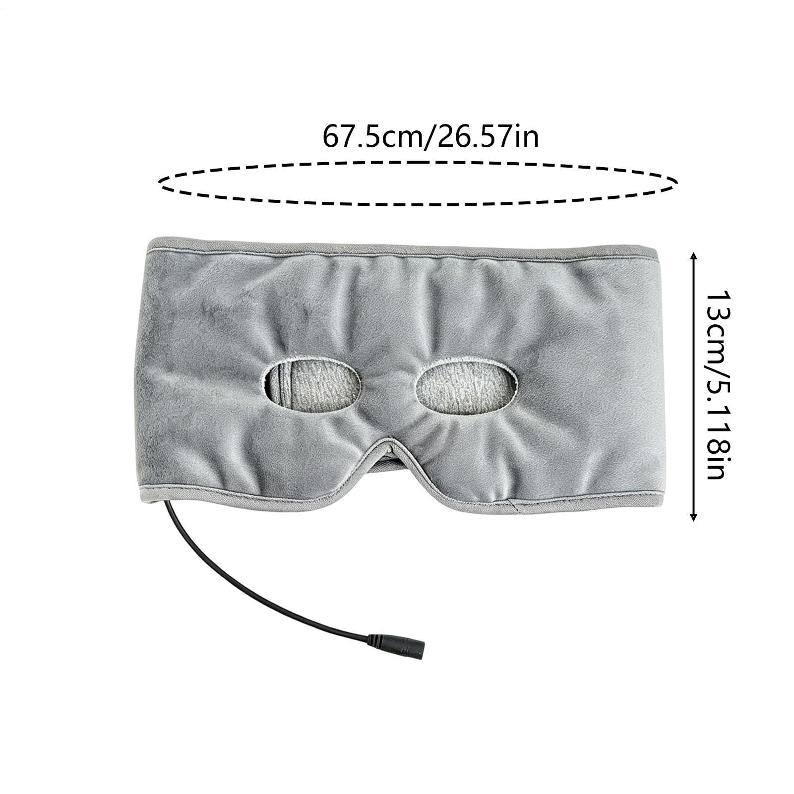 Ciepły kompres - 67,5 x 13 cm urządzenie ładowane przez USB, regulowana temperatura oczu z funkcją kojącego ciepła, ciepły kompres do pielęgnacji oczu, relaksacyjny masażer oczu do samolotu podróżnego