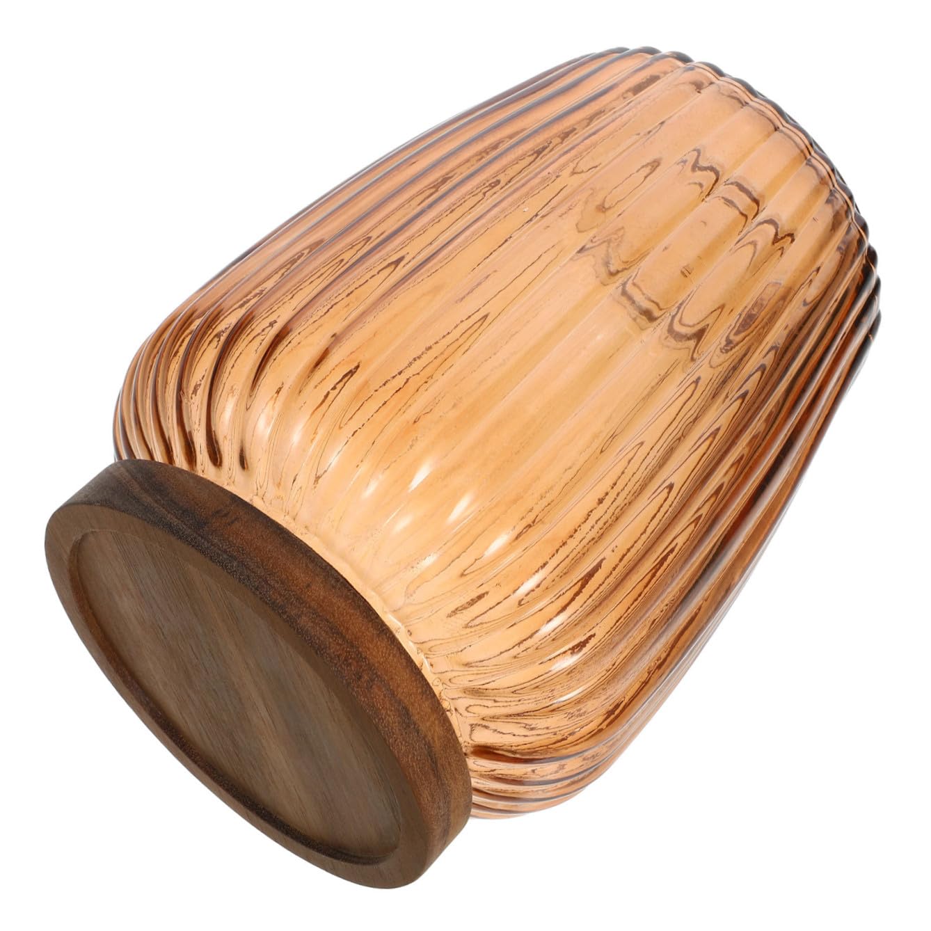 Cabilock Luftdichter Kaffeebehälter aus Glas mit Holzdeckel Transparentes Vorratsglas für Trockenlebensmittel Hülsenfrüchte und Getreide