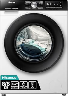 Hisense WD3S8043BW3 WaschtrocknerConnectLife 16 Programme 8 KG, 54 Liter 1400 UminDampffunktionJetWashAnti-Allergie ProgramAuto ProgramwashSteam RefreshWeiß