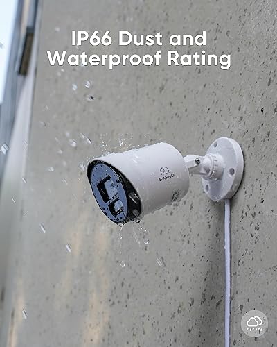 Miniatura 8 de SANNCE Cámara de seguridad de visión nocturna a todo color, 4 cámaras de vigilancia CCTV con cable 1080P TVI para el hogar, uso en interiores y