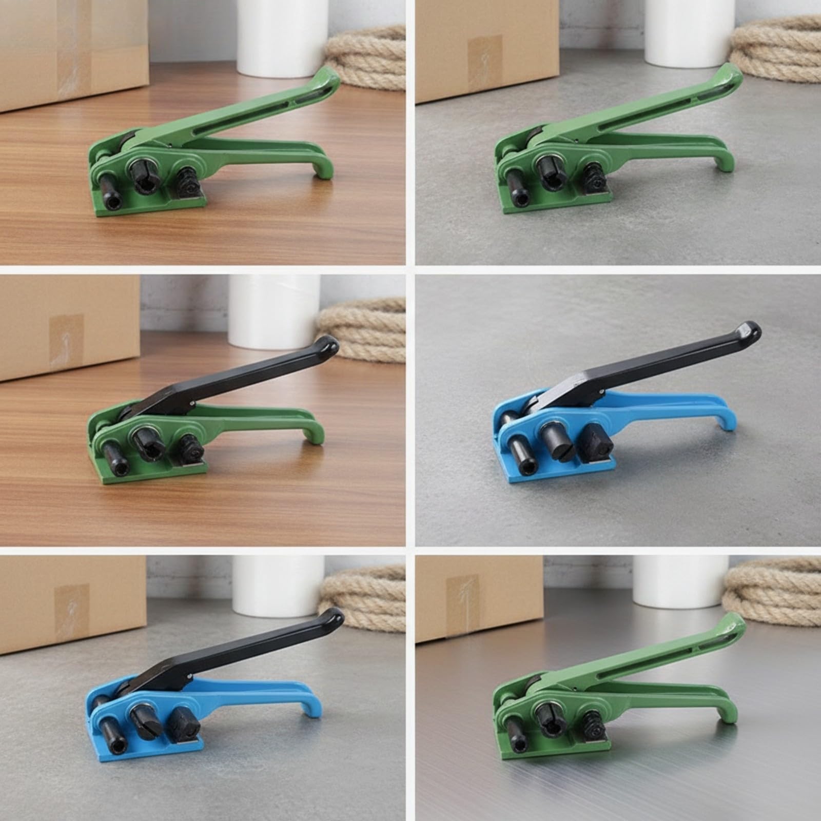 Tendireggirgonomico Reggiatrice Manuale Tendicinghia per Operri di Magazzino, detti Spedizione, Verde