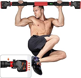 Pull Up Bar Doorway for Home Workout No Screws Chin Up Bar with Locking Mechanism Max Load 200Kg Adjustable (70 to 100 CM)
