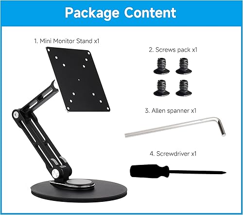 Miniatura 8 de VESA Soporte portátil para monitor, compatible con monitores de hasta 19 pulgadas, soporta agujeros de montaje VESA de 50 x 50  75 x 75  3.937 x