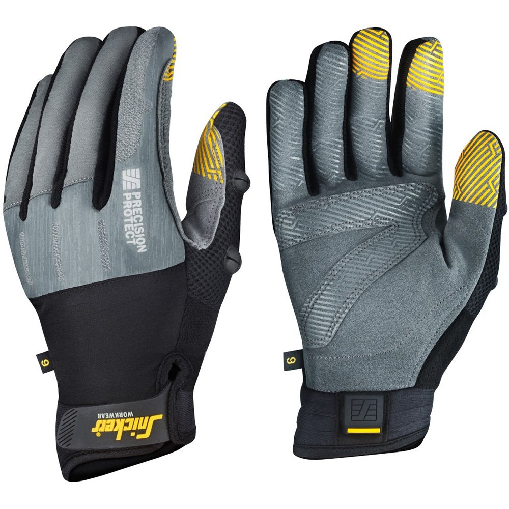 Snickers 95744804010 Precyzyjne ochronne rękawice rozmiar 25 cm szary/czarny