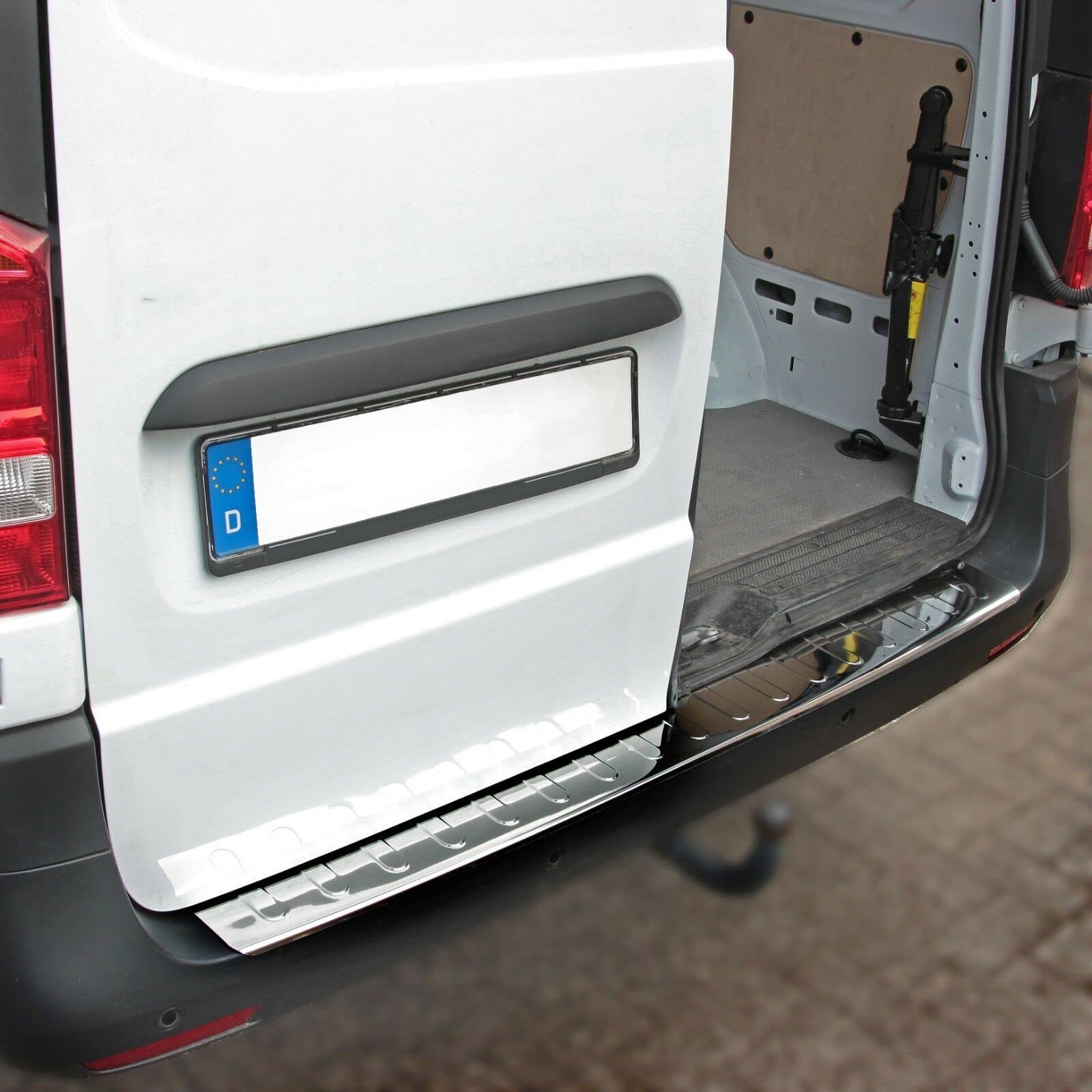 Recambo Protezione per paraurti in Acciaio Inox Cromato, Compatibile con Mercedes Vito W447, Classe V W447, qualità Premium